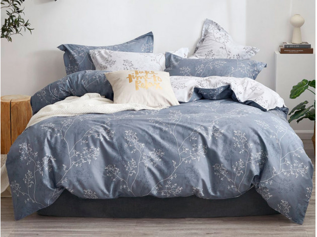 Комплект постельного белья КПБ 1,5-спальный, КПБ(05)-15(111) Ткань: сатин Цвет:  бело-серый