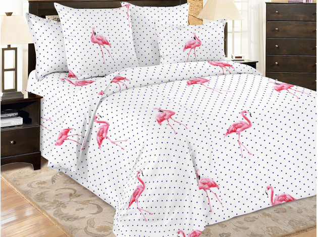Комплект постельного белья КПБ Amore Mio BZ Flamingo 1,5 сп. 13445