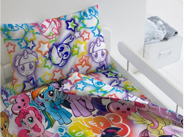Детский комплект постельного белья КПБ "My Little Pony" Граффити, 1,5 сп.