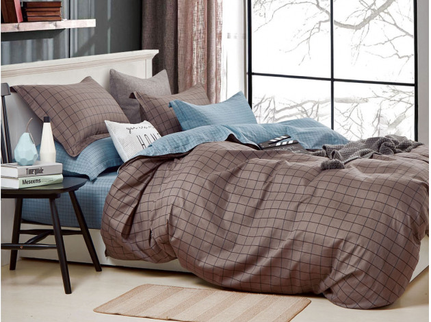Комплект постельного белья КПБ, КПБ(05)-(151) Ткань: сатин Цвет:  коричневый