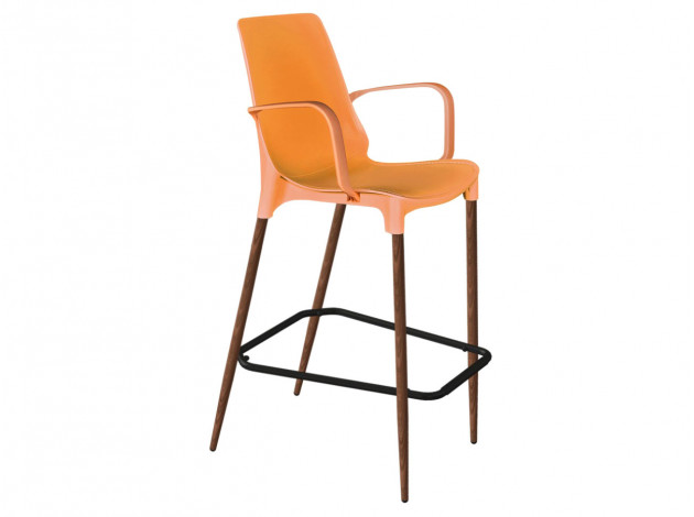 Барный стул с подлокотниками Барный стул Sheffilton SHT-ST76/S69-C