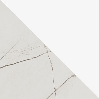 Мрамор белый / Белый, металл