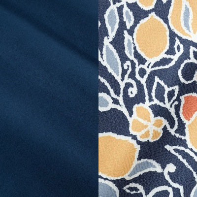 Синий принт, велюр