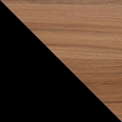 Черный, металл / Орех Лион светлый, ЛДСП