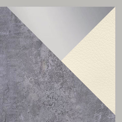 Бетон / Зеркало / Серебро, алюминий / Бежевый, экокожа