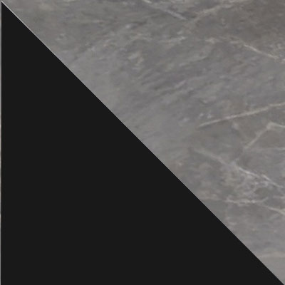 Серый мрамор / Черный матовый, металл