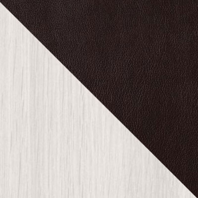 Дуб молочный, ЛДСП / Коричневый, экокожа