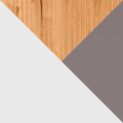 Белый / Дуб Торонто / Грей