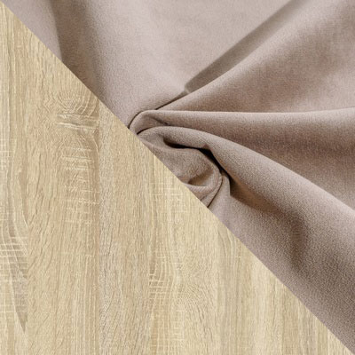 Какао, велюр / Дуб Сонома