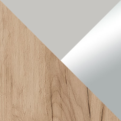 Дуб Вотан / Белый / Стекло