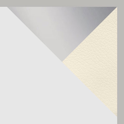 Белый / Зеркало / Серебро, алюминий / Бежевый, экокожа