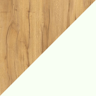 Дуб золотой / Белый матовый