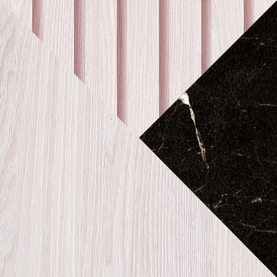 Ясень белый / столешница Черный янтарь