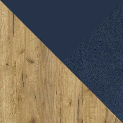 Дуб золотистый / Темно-синий софт / Темно-синий, микровелюр