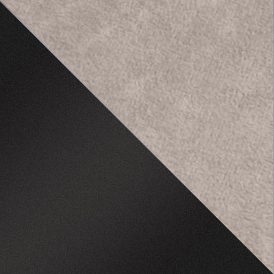 Темно-бежевый, микровелюр / Черный, металл