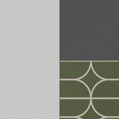 Белый шелк / Темно-серый / Овалы