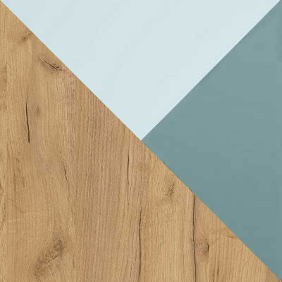 Дуб Крафт золотой / Кенди / Сумеречный голубой