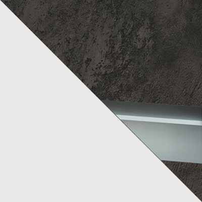 Белый / Цемент темный со стеклом