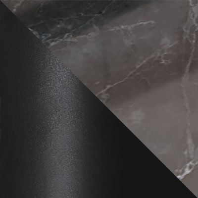 Черный мрамор, ЛДСП / Черный, металл