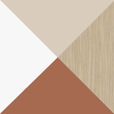 Белый шагрень / Плэйн / Сатин / Оранжевый