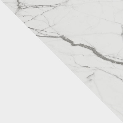 Белый мрамор / Белый, металл