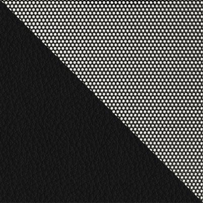 Серый, сетка / Черный, экокожа