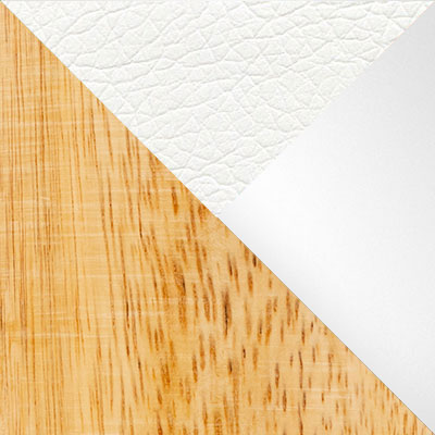 Белый, пластик / Белый, экокожа / Массив березы