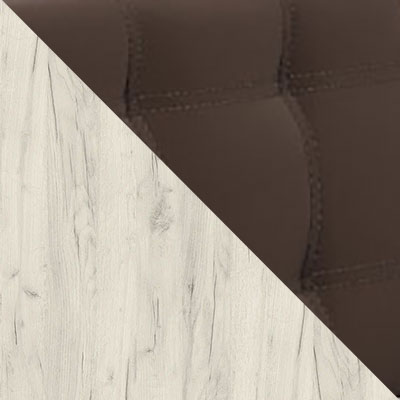 Дуб Крафт белый / Коричневый