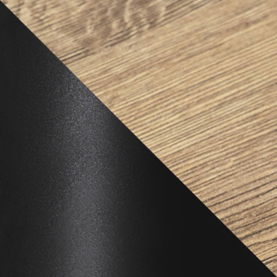 Дуб Велингтон, ЛДСП / Черный, металл