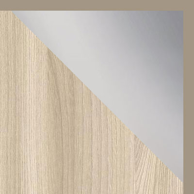 Ясень шимо светлый / Зеркало / Шампань, алюминий