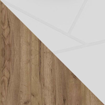 Дуб Крафт табачный, ЛДСП / Белый супермат, МДФ