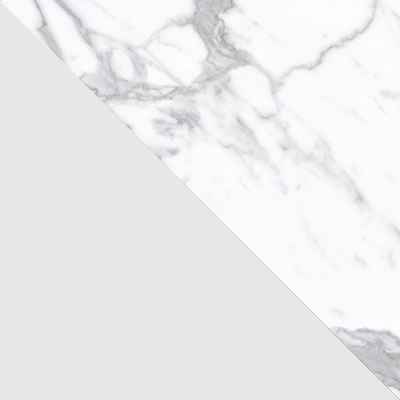 Белый мрамор / Белый матовый, металл