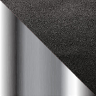 Черный, экокожа / Хром, металл