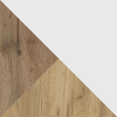 Крафт / Белый / столешница дуб Кера