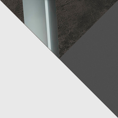 Белый / Цемент темный со стеклом / Графит серый