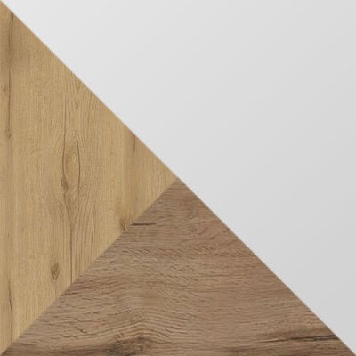 Дуб Крафт золотой / Белый шагрень, столешница Дуб классический