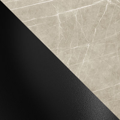 Серый матовый, спеченный камень / Черный, металл