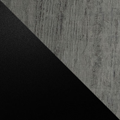 Серый шпат, МДФ / Черный, металл