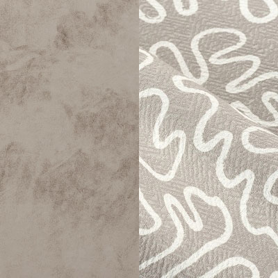 Бежевый принт, велюр