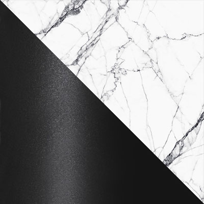 Белый мрамор / Черный матовый, металл