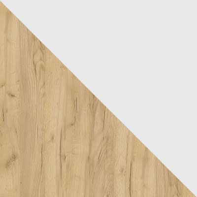 Дуб Крафт золотой / Белый матовый