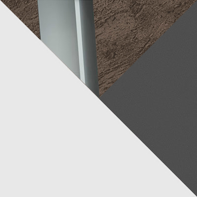 Белый / Камень темный со стеклом / Графит серый