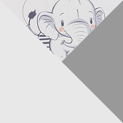 Слоник / Белый / Серый