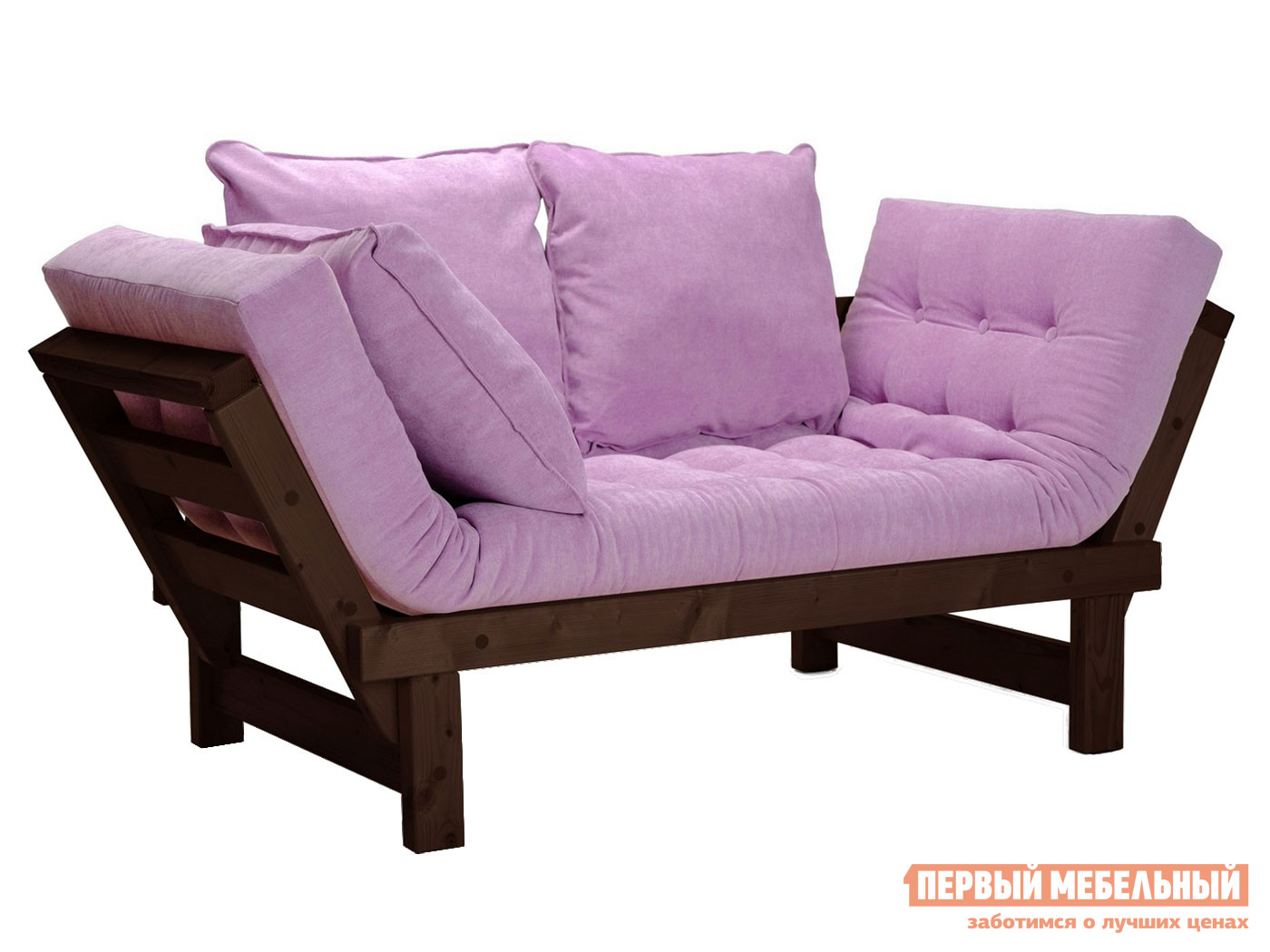 Прямой диван  Свен Бук, Венге, Сиреневый, вельвет