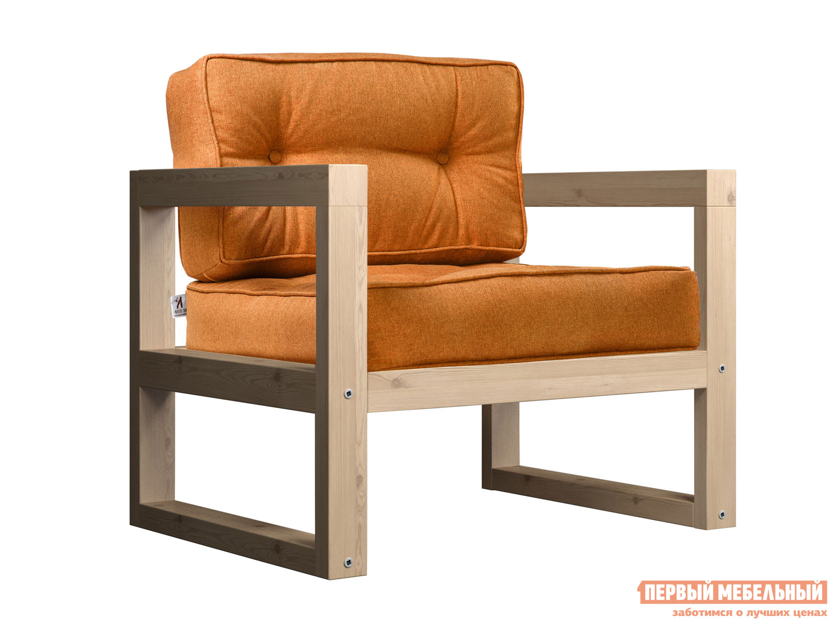Садовое кресло  Кресло Астер Сосна натуральная, Оранжевый, рогожка