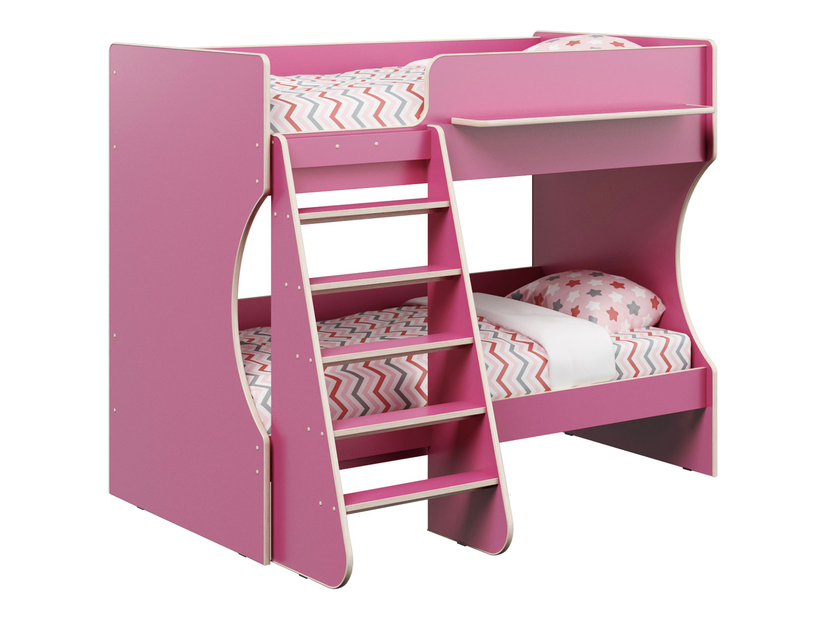 Двухъярусная кровать  Р434 Капризун 3 Розовый