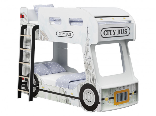 Кровать-машина Двухъярусная кровать Капризун Автобус Сити