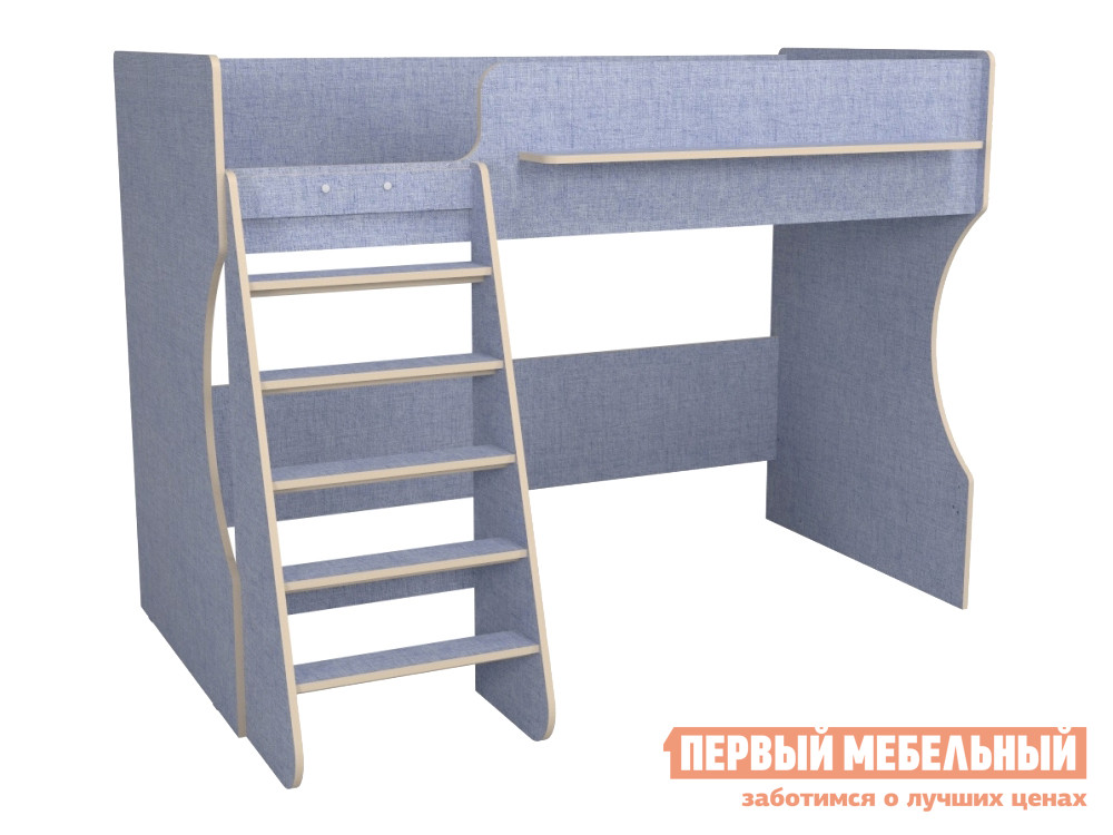 Кровать-чердак  Марли Лен голубой, Без полок