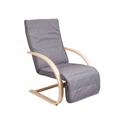 Кресло-качалка  Кресло для отдыха GRAND Темно-серый, ткань / Береза