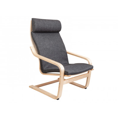 Кресло-качалка  Кресло для отдыха RELAX Темно-серый, ткань / Береза